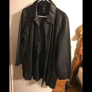 Leather coat